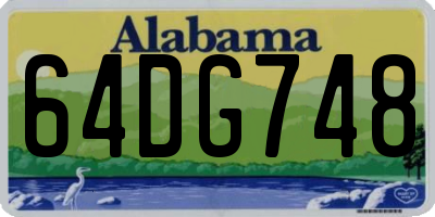AL license plate 64DG748