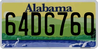 AL license plate 64DG760