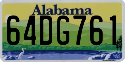 AL license plate 64DG761