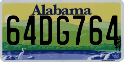 AL license plate 64DG764