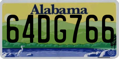 AL license plate 64DG766
