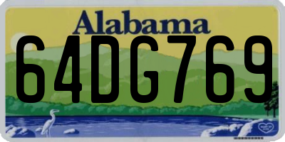 AL license plate 64DG769