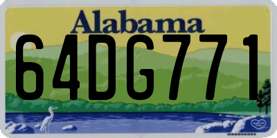 AL license plate 64DG771