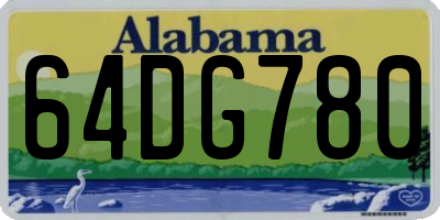 AL license plate 64DG780