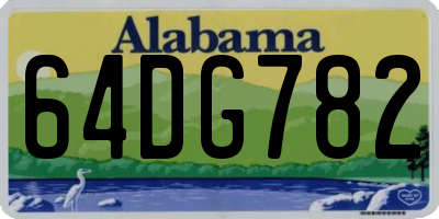 AL license plate 64DG782