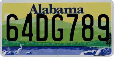 AL license plate 64DG789
