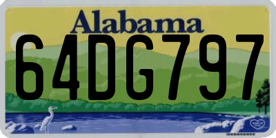 AL license plate 64DG797
