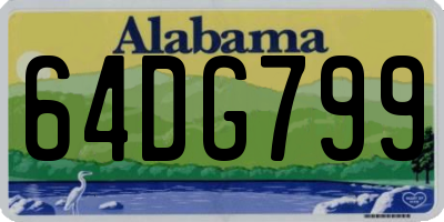AL license plate 64DG799