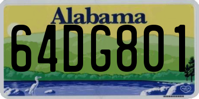 AL license plate 64DG801