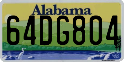 AL license plate 64DG804