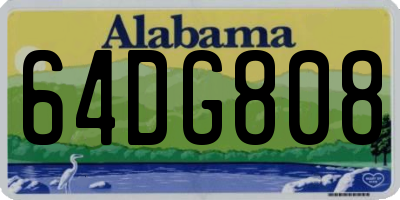 AL license plate 64DG808