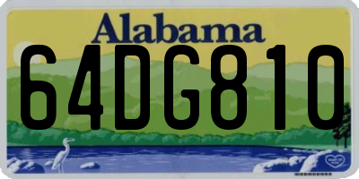 AL license plate 64DG810
