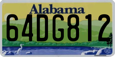 AL license plate 64DG812