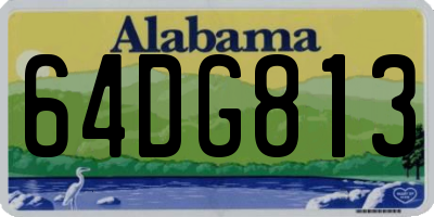 AL license plate 64DG813