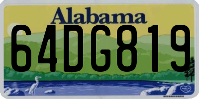 AL license plate 64DG819