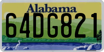 AL license plate 64DG821
