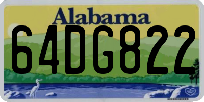 AL license plate 64DG822