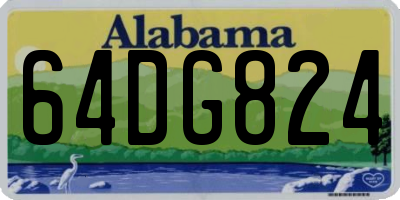 AL license plate 64DG824