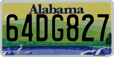 AL license plate 64DG827