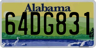 AL license plate 64DG831