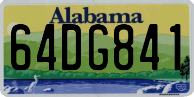 AL license plate 64DG841