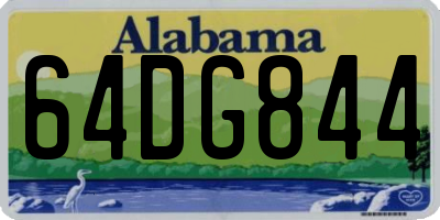 AL license plate 64DG844