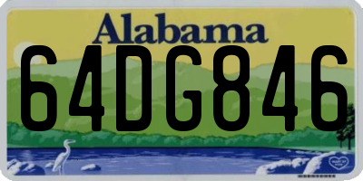 AL license plate 64DG846