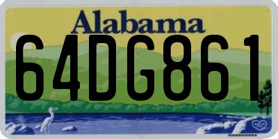 AL license plate 64DG861