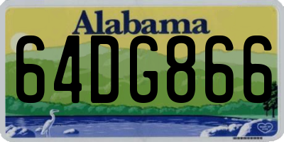 AL license plate 64DG866