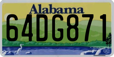 AL license plate 64DG871