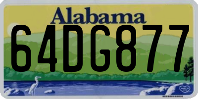AL license plate 64DG877
