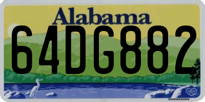 AL license plate 64DG882
