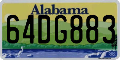 AL license plate 64DG883