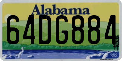 AL license plate 64DG884