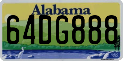 AL license plate 64DG888
