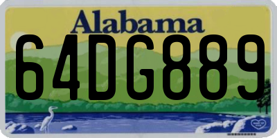 AL license plate 64DG889