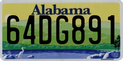 AL license plate 64DG891