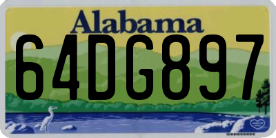AL license plate 64DG897
