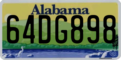 AL license plate 64DG898