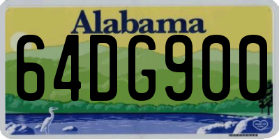 AL license plate 64DG900