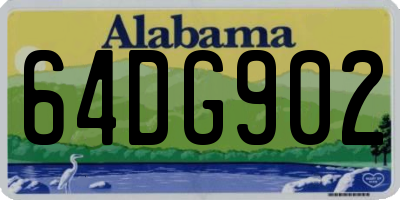 AL license plate 64DG902