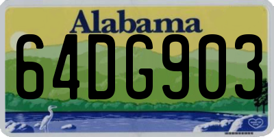AL license plate 64DG903