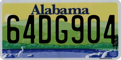 AL license plate 64DG904