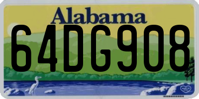 AL license plate 64DG908