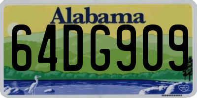 AL license plate 64DG909
