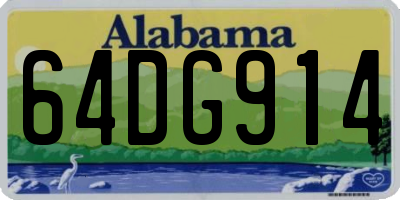 AL license plate 64DG914