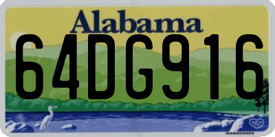 AL license plate 64DG916