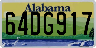 AL license plate 64DG917