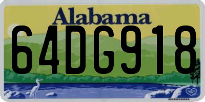AL license plate 64DG918