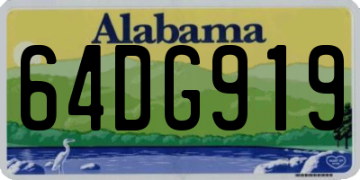 AL license plate 64DG919